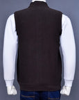 Soft Acrylic Wool Sleeveless Zipper Sweater