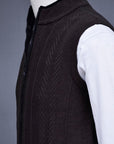 Soft Acrylic Wool Sleeveless Zipper Sweater