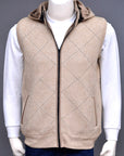Soft Acrylic Wool Sleeveless Zipper Sweater
