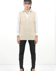 Acrylic Wool Sleeve Less Cardigan