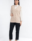Acrylic Wool Sleeve Less Cardigan