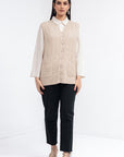 Acrylic Wool Sleeve Less Cardigan