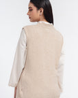 Acrylic Wool Sleeve Less Cardigan