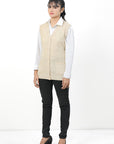 Acrylic Wool Sleeve Less Cardigan