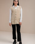 Soft Acrylic Wool Sleeveless Cardigan