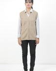 100% Lambswool Sleeve Less Cardigan
