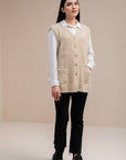 Soft Acrylic Wool Sleeveless Cardigan