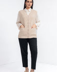 Acrylic Wool Sleeve Less Cardigan