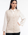 Acrylic Wool Sleeve Less Cardigan