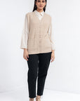 Acrylic Wool Sleeve Less Cardigan