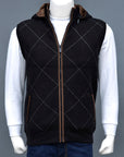 Soft Acrylic Wool Sleeveless Zipper Sweater