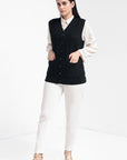 Acrylic Wool Sleeve Less Cardigan