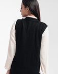 Acrylic Wool Sleeve Less Cardigan