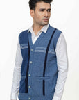 100% Lambswool Sleeveless Cardigan