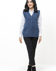 Acrylic Wool Sleeve Less Cardigan