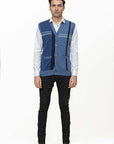 100% Lambswool Sleeveless Cardigan