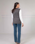 Acrylic Wool Sleeve Less Cardigan