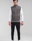 100% Lambswool Sleeveless Zipper