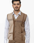 100% Lambswool Sleeveless Cardigan