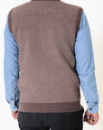 Soft Acrylic Wool Sleeveless Zipper Sweater