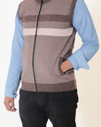 Soft Acrylic Wool Sleeveless Zipper Sweater