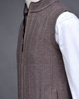 Soft Acrylic Wool Sleeveless Zipper Sweater
