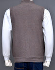 Soft Acrylic Wool Sleeveless Zipper Sweater