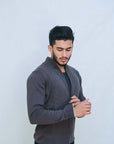Cotton Zipper w/Back Stripe