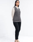 Acrylic Wool Sleeve Less Cardigan