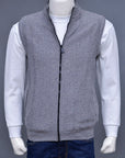 Soft Acrylic Wool Sleeveless Zipper Sweater