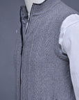 Soft Acrylic Wool Sleeveless Zipper Sweater