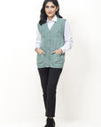 Acrylic Wool Sleeve Less Cardigan