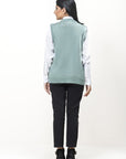 Acrylic Wool Sleeve Less Cardigan