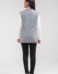 100% Lambswool Sleeve Less Cardigan