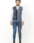 100% Lambswool Sleeveless Cardigan