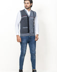 100% Lambswool Sleeveless Cardigan