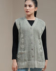 Soft Acrylic Wool Sleeveless Cardigan