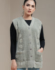 Soft Acrylic Wool Sleeveless Cardigan