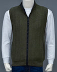 Soft Acrylic Wool Sleeveless Zipper Sweater