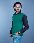 100% Super Lambswool Plain Sleeveless