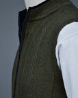Soft Acrylic Wool Sleeveless Zipper Sweater