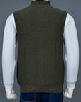 Soft Acrylic Wool Sleeveless Zipper Sweater