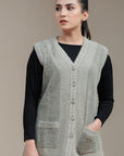 Soft Acrylic Wool Sleeveless Cardigan