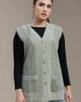 Soft Acrylic Wool Sleeveless Cardigan