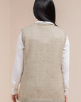 Soft Acrylic Wool Sleeveless Cardigan