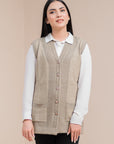 Soft Acrylic Wool Sleeveless Cardigan