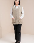 Soft Acrylic Wool Sleeveless Cardigan