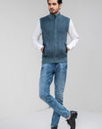 100% Lambswool Sleeveless Zipper