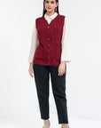 Acrylic Wool Sleeve Less Cardigan