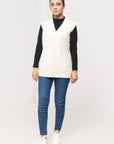 Acrylic Wool Sleeve Less Cardigan